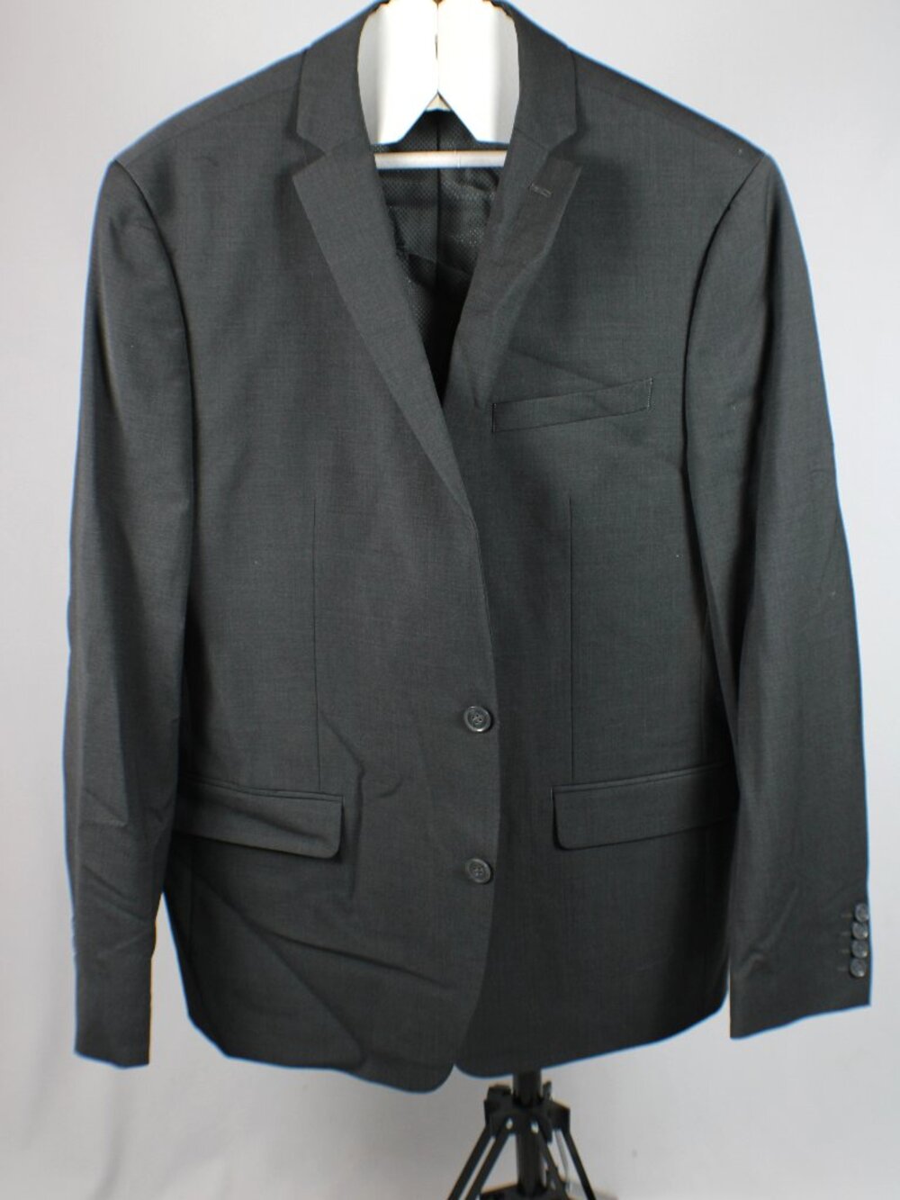 Bar III Mens 44R Slim Fit Wool Blend 2 Button Blazer Sport Coat Suit Jacket Gray